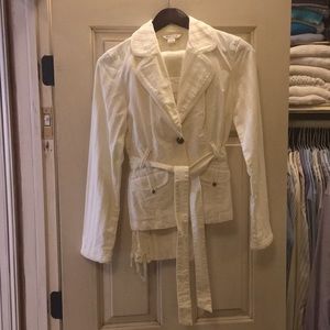 WHBM Ivory Suit Jacket and Pants 2 Like New